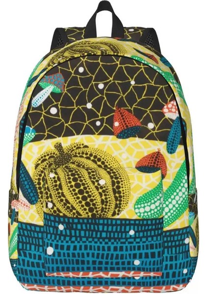 3D Baskı Yayoi Kusama Balkabağı Tuval Erkek Kızlar Için Sırt Çantası Estetik Noktalar Kolej Okul Seyahat Çantaları Erkek Kadın Kitap Çantası Renk: 3/beden: 30X14X40CM (Yurt Dışından)