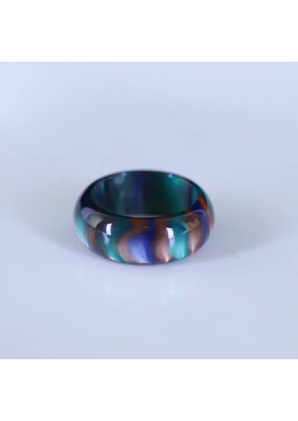 Yeni Kore Yuvarlak Renkli Akrilik Halkalar Kadınlar Için Set Set Basit Retro Parti Parti Moda Takı Boyutu: 17MM/ANA Taş Renk: 5 (Yurt Dışından)