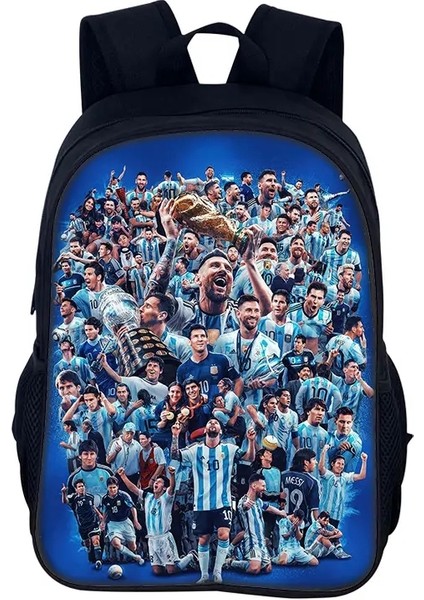 3 Adet Futbol Yıldızı Çocuk Okulu Sırt Çantası Öğle Yemeği Çantaları ile Kalem Çantaları ile M-Messis Kızlar Için Okul Çantaları En Iyi Hediye Color: 2 (Yurt Dışından)