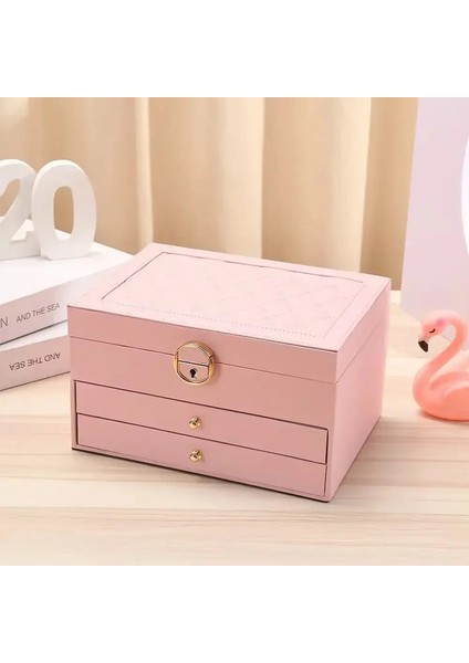 Akrilik Velvet Takı Organizatörü 3 Çekmeceli Istiflenebilir Ekran Depolama Küpe Kolye Bilezikleri Kutu Tutucu Kadınlar Için Kasa (Yurt Dışından)