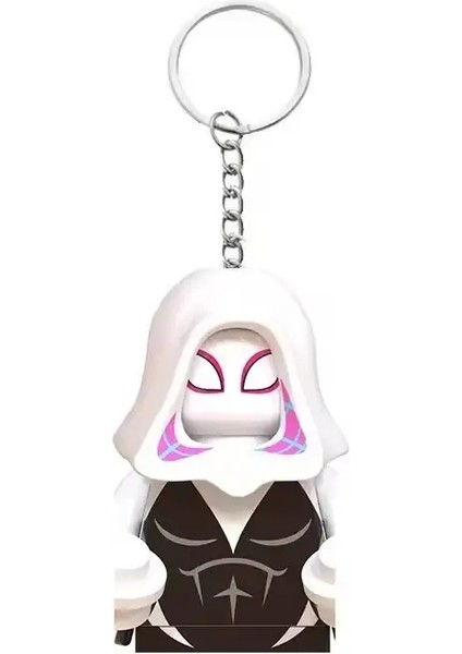 1pcs Süper Kahraman Örümcek Adam Keychain 3D Karikatür Yaratıcı Bina Kolye Çantası Anahtar Aksesuarları Hediye (Yurt Dışından)