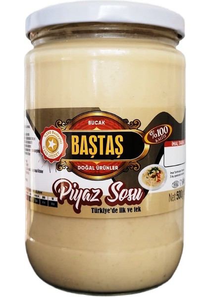 Baştaş Yöresel Piyaz Sosu 500 gr Sarımsaksız Katkısız Yöresel Lezzet