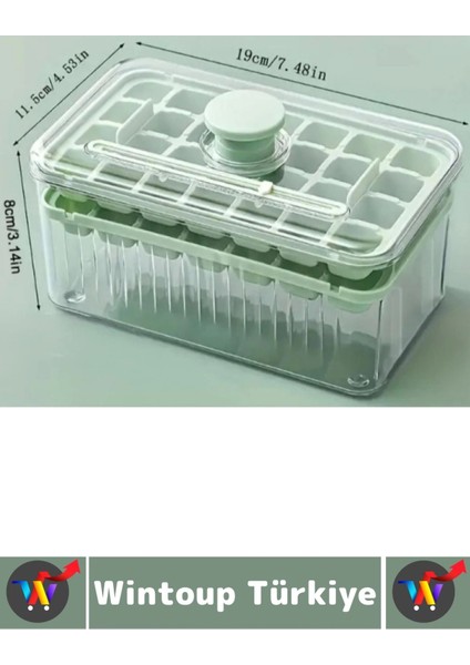 Dayanıklı Sert Plastik Zahmetsiz Bpa Içermez Şeffaf Kapaklı Hazneli 56 Bölmeli Basmalı Pratik Buzluk indirimleri