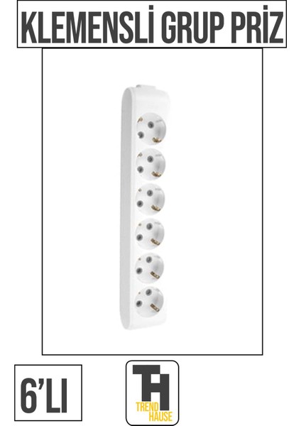 6'lı Klemensli Grup Priz