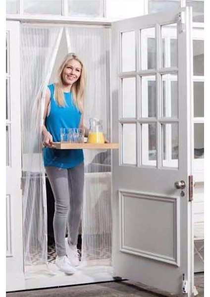 AYDOGANTICARET44 Mıknatıslı Kapı Sinekliği Tül Perde 105 x 205 cm (5199) fırsatları