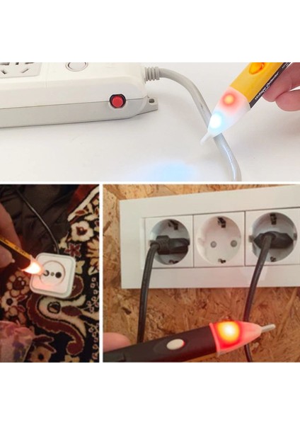 AYDOGANTICARET44 Elektrik Kaçak Dijital Kontrol Kalemi Cihazı -Dedektörlü Temassız Işıklı Kablo Voltaj Test (5199) indirimleri