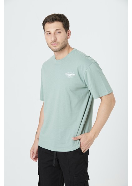 %100 Pamuk Erkek Relax Fit Rahat Kalıp Bisiklet Yaka Basic Düz Kısa Kollu Baskılı Tişört TNT-017 fırsatları