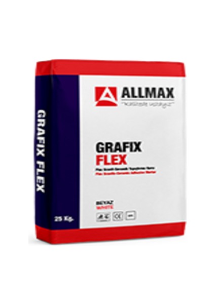 Grafix Flex Granit Yapışıtırıcı Beyaz 25 Kg.