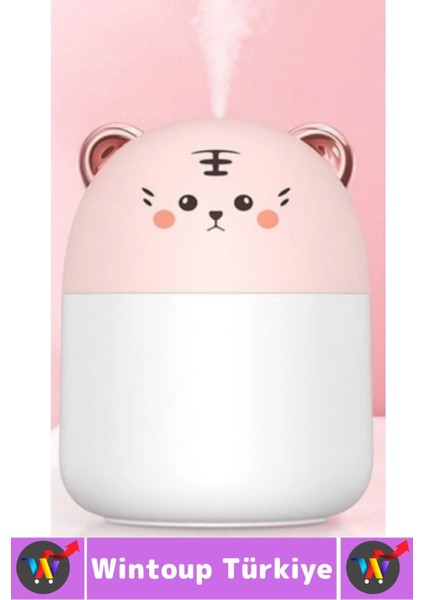Portatif Sessiz Çalışır Şık Sevimli Kedi Tasarımlı Humidifier USB Şarjlı Oda Hava Nemlendirici 250ML fiyatları
