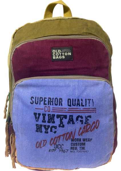 Kaliteli Renkli Vintage Disayn Sırt Gezi Okul Seyahat Çantası 30 cm x 42 cm fiyatları