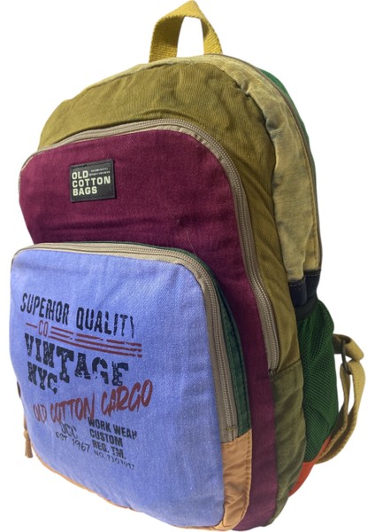 Kaliteli Renkli Vintage Disayn Sırt Gezi Okul Seyahat Çantası 30 cm x 42 cm fırsatları