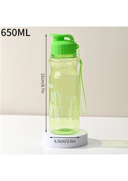 Yeşil 2 Litre Saman Plastik Su Şişesi Büyük Taşınabilir Seyahat Şişe Spor Fitness Yağ Fincan Yetişkin Evrensel (Yurt Dışından)