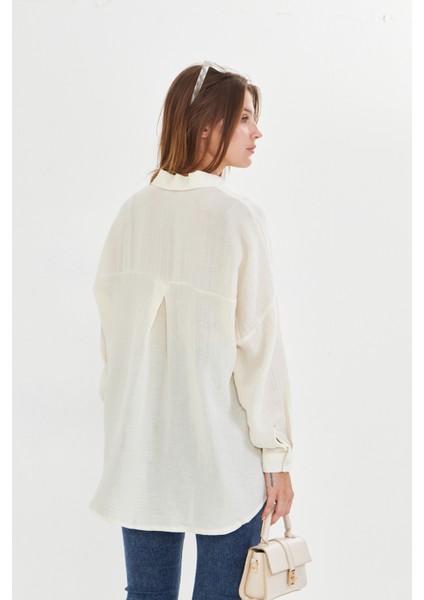 Müslin Kumaş Kadın Rahat Kesim, Oversize, Salaş Gömlek fiyatları