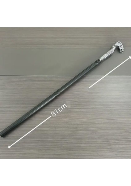 Halloween Egyptian Mısır Gümüş Renk Kobra Yılan Başlıklı Plastik Asa 1 Adet modelleri