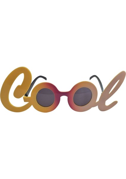Hawaian Cool Yazılı Rengarenk Parti Gözlüğü 21X8 cm Retro 003