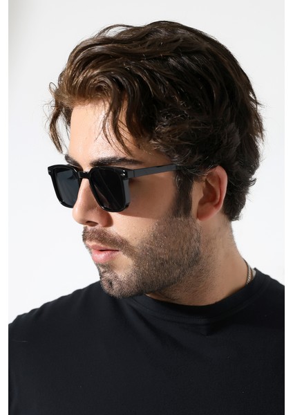 Unisex Kare Siyah UV400 Güneş Gözlüğü 23043 C2 E modelleri