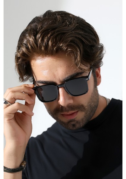 Unisex Kare Siyah UV400 Güneş Gözlüğü 23043 C2 E fırsatları