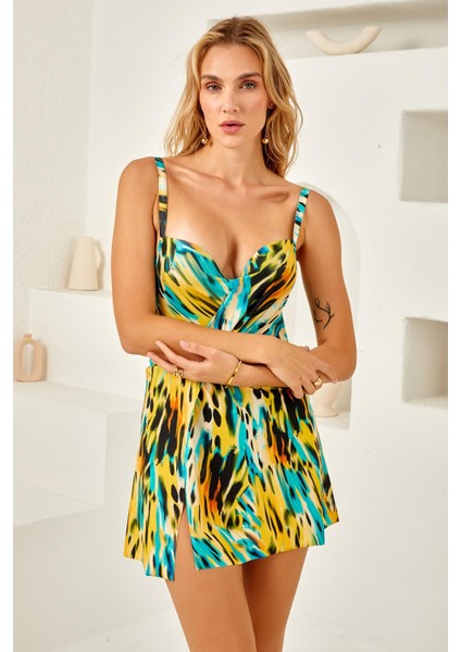 Lapieno 4134 Kaplı Elbise Mayo