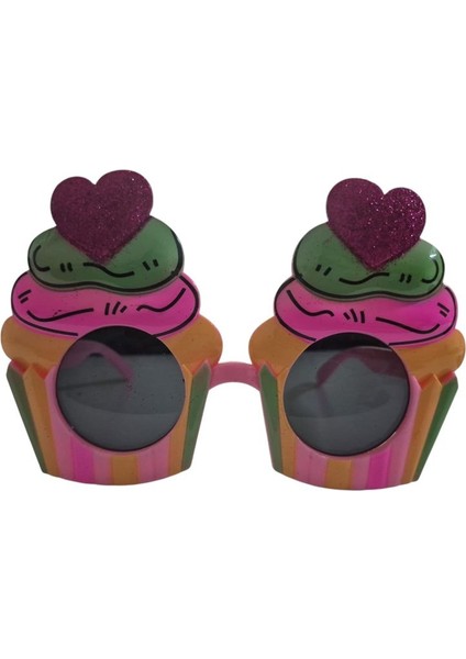 Hawaian Retro Cupcake Muffin Şekilli Parti Gözlüğü fiyatları