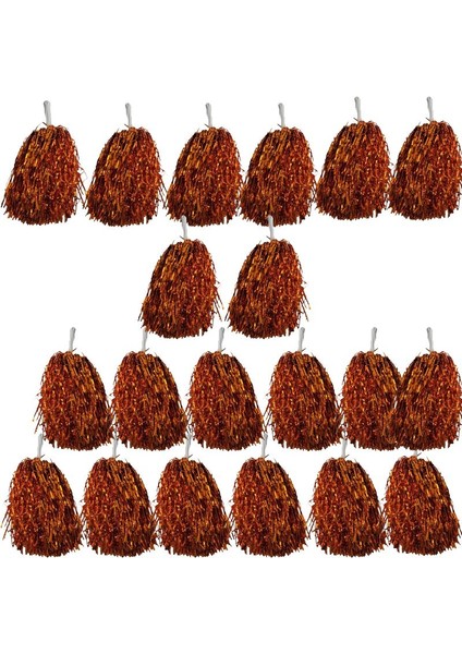10 Çift (20 Adet) 25 cm Bakır Renk 23 Nisan Gösteri Ponponu 30 gr