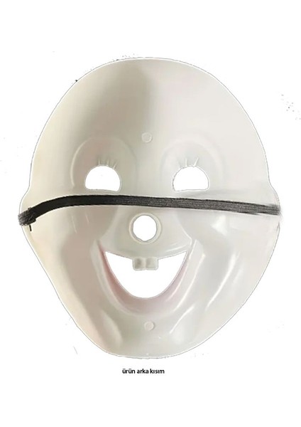 16X21 cm Sert Plastik Arkadan Lastikli Sevimli Palyaço Maskesi Kırmızı Mavi Renk Çocuk Boy fiyatları