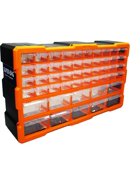 AYDOGANTICARET44 50Lİ Mega 10BYK+40KÇK Monoblok Drawer Çekmece Seti 62X15.7X36CM (5199)