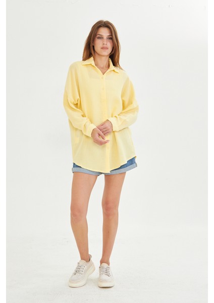 Si&su Müslin Kumaş Kadın Rahat Kesim, Oversize, Salaş Gömlek fiyatları