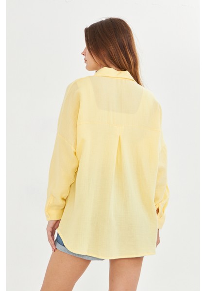 Si&su Müslin Kumaş Kadın Rahat Kesim, Oversize, Salaş Gömlek fırsatları