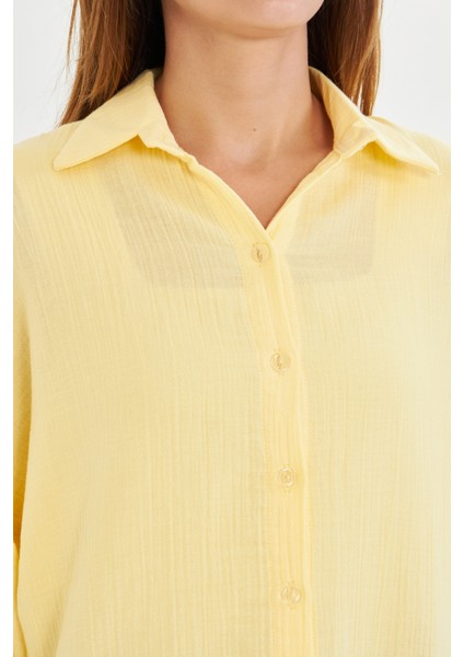 Si&su Müslin Kumaş Kadın Rahat Kesim, Oversize, Salaş Gömlek