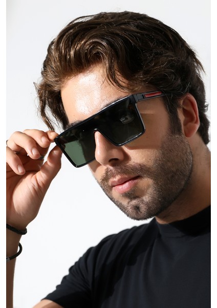Erkek Yekpare Siyah Polarize Güneş Gözlüğü 23060 C2 P Yeşil Cam fiyatları