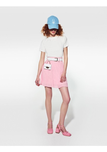 Cle Kadın Kemer Beyaz Deri