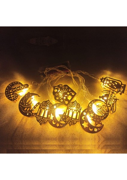 Karışık Figürlerde Ramazan Temalı 10 Metal Ampullü Pilli Gün Işığı LED Işık 2 mt fiyatları