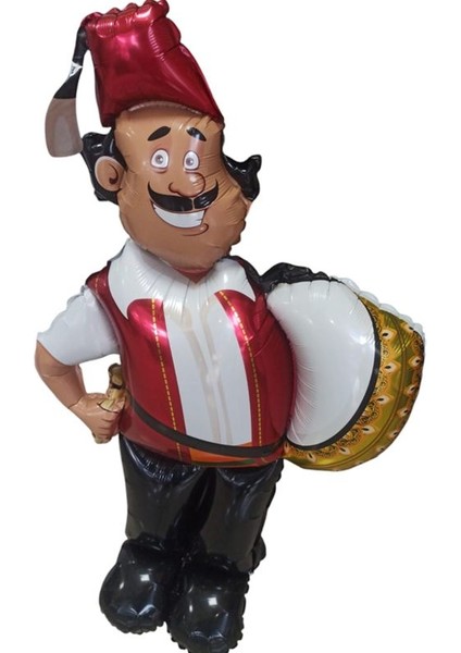 Ayakta Duran Ramazan Davulcusu Şekilli Folyo Balon 118X76 cm 1 Adet