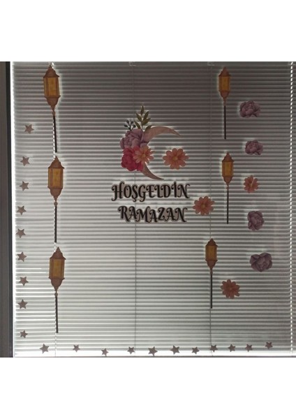 Cam ve Duvar Için Ramazan Temalı Çıkartma Sticker 35 Parça fiyatları