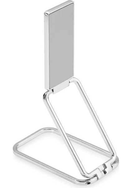 Gümüş Tarzı 360 Döndürme Katlanabilir Cep Telefonu Standı Geri Ultra Tonlu Zil Tutucu Masa Metal Parmak Kickstand Için Çok Açılı Taşınabilir (Yurt Dışından)