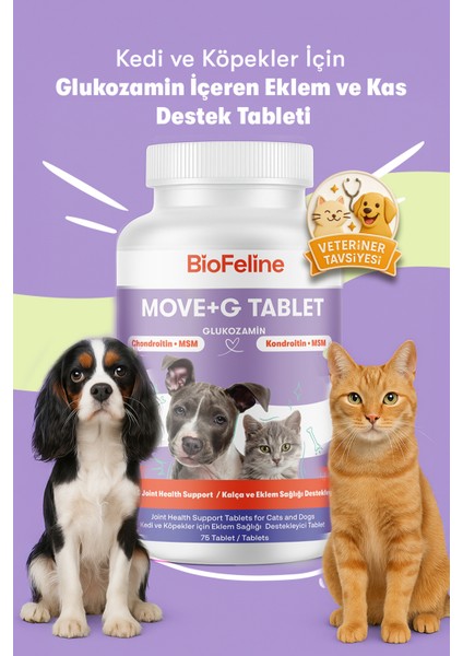 Move+G Glucosamine Tablet ( Kedi ve Köpekler Için Eklem ve Kas Desteği )