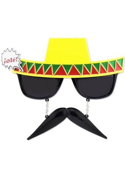 Camlı Fiesta Meksika Sombrero Şapkası Şekilli Gözlük Hawaian fiyatları