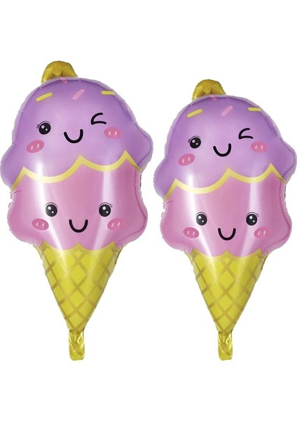 2li Külahta Dondurma Şeklinde Folyo Balon 66X51 cm Hawaian