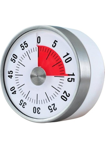 3 Inç Yuvarlak Mutfak Mekanik Zamanlayıcı Geri Sayım Sayımı Alarm Yemek Beyaz (Yurt Dışından)