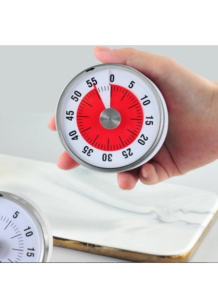 3 Inç Yuvarlak Mutfak Mekanik Zamanlayıcı Geri Sayım Sayımı Alarm Yemek Beyaz (Yurt Dışından) indirimleri