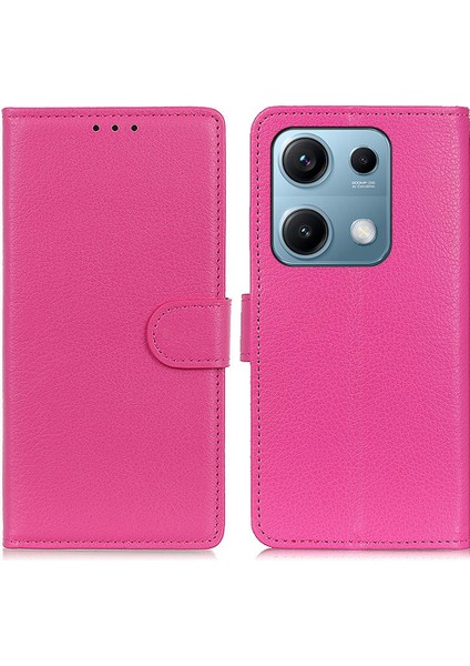 Xiaomi Redmi Note 14S 4g Litchi Doku Cüzdan Kılıf Pu Deri Telefon Kılıfı (Yurt Dışından)