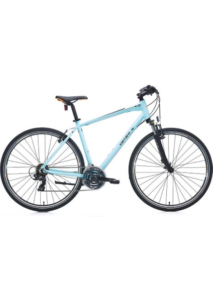 Sportive 220 V - 28 Jant 17'' 45CM ( S - M ) Kadro Şehir Bisikleti-Açık Mavi/siyah Turuncu