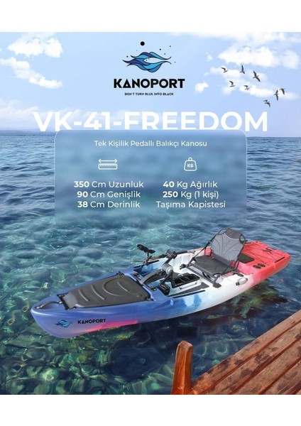 Vk-41 Freedom Tek Kişilik Balıkçı Kanosu
