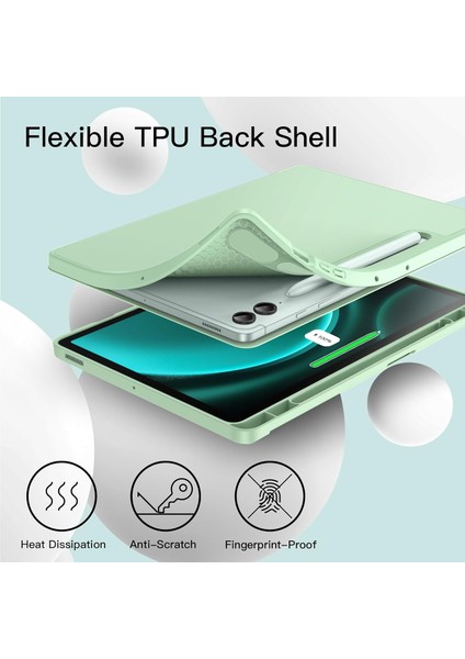 Samsung Galaxy Tab S10 Plus Kalem Şarjına Uygun Kalemlikli Uyku Modlu Stromix Standlı Kapaklı Kılıf Sm- X820 modelleri