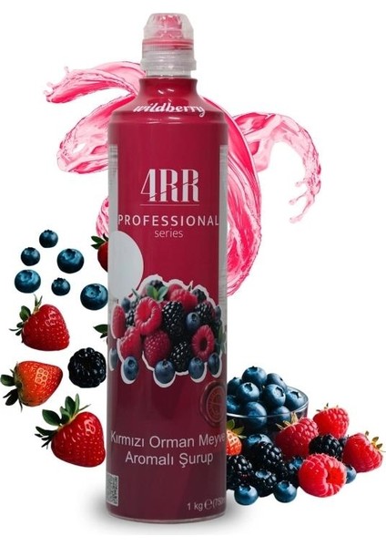 4rr Kırmızı Orman Meyveleri Aromalı Tropikal Içecek & Kokteyl Şurubu 750 ml