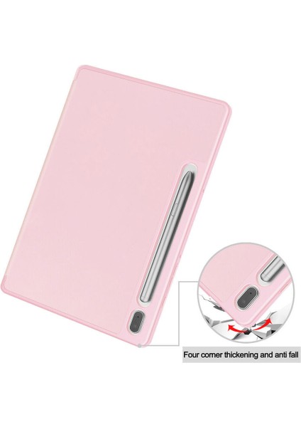 Samsung Galaxy Tab S10 Plus Kalem Şarjına Uygun Kalemlikli Uyku Modlu Stromix Standlı Kapaklı Kılıf Sm- X820 modelleri