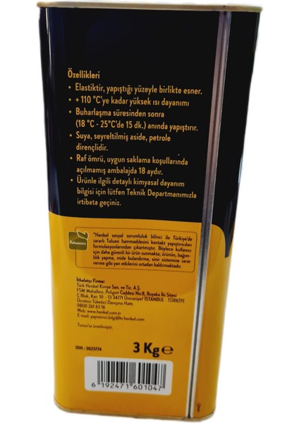 Universal Kontak Yapıştırıcısı 3 kg | Güçlü ve Hızlı Yapışma fırsatları