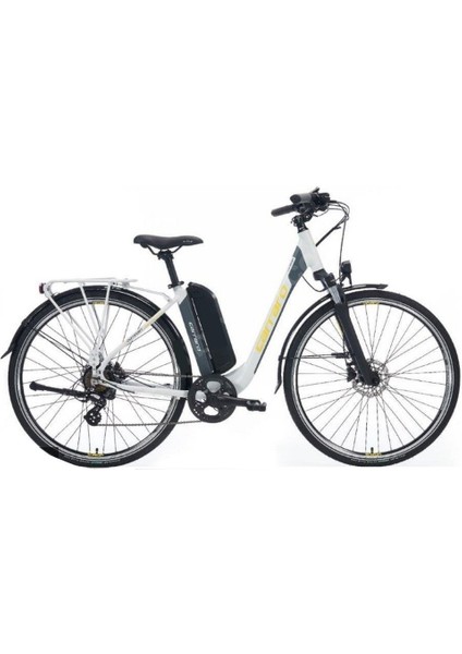 Ecomfort 2.1 28J 52CM Elektrikli Trekking Bisiklet - Gri/antrasit/sarı