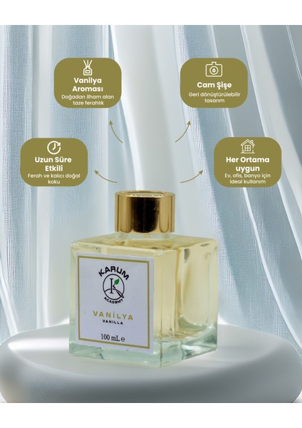 Vanilya – Sıcak, Tatlı ve Davetkâr Bir Atmosfer Çubuklu Kare Oda Kokusu 100ML fırsatları