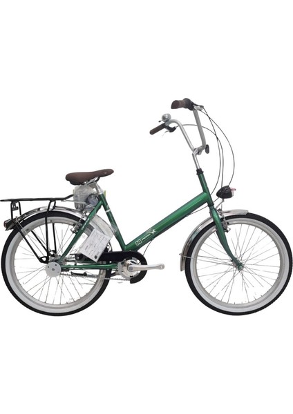 Poni V - 24 Jant 18'' 45CM (S - M) Kadro 3 Vites Şehir Bisikleti - Yeşil / Mavi Beyaz